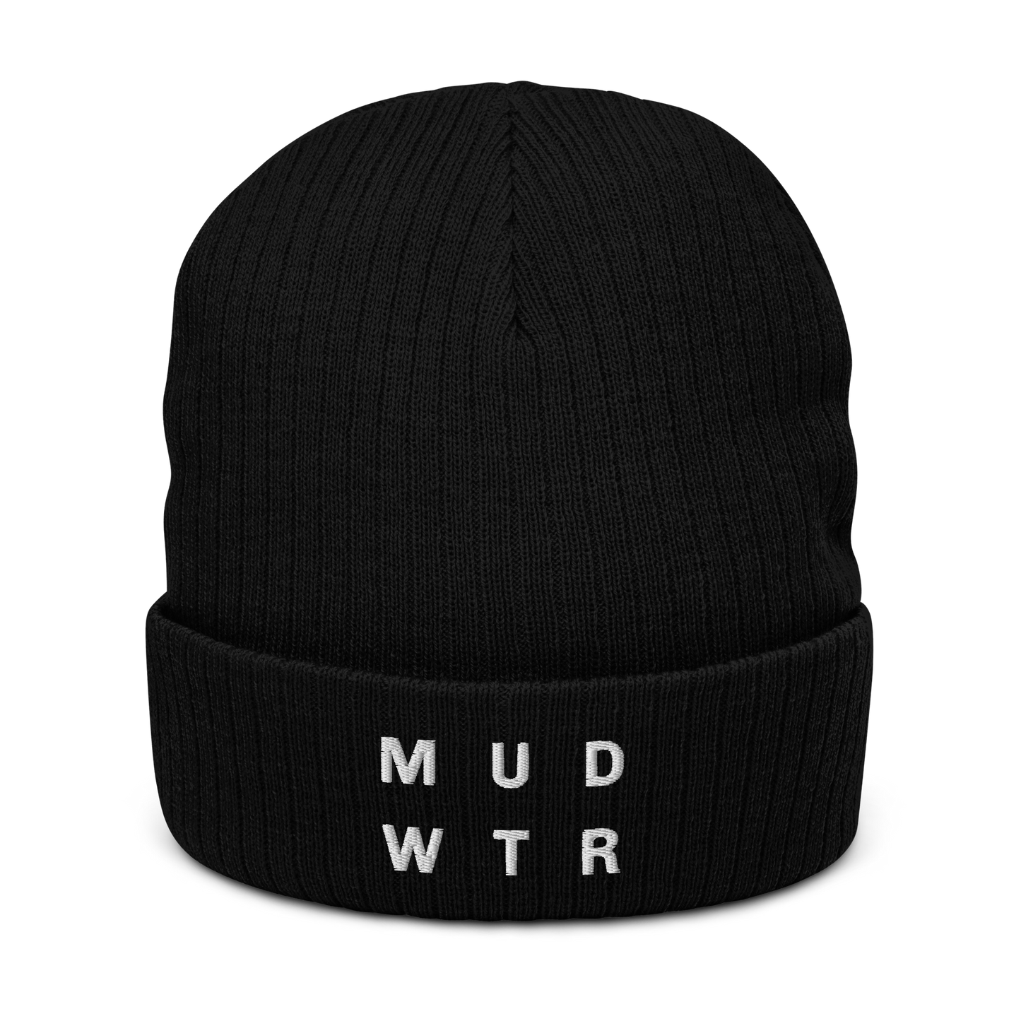 mud-wtr-beanie-u6 ribbed-knit-beanie-black-front-6478f6ebce068.png